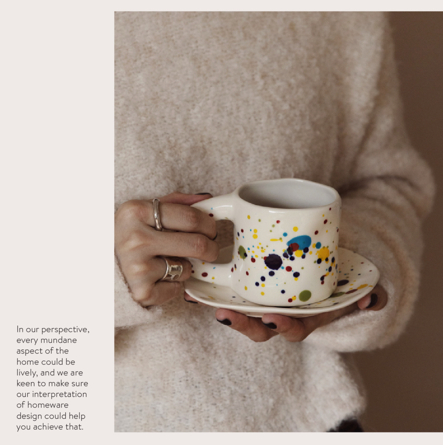 A Bit Sleepy concept store with cute design of tableware, such as cute mugs and dinner sets