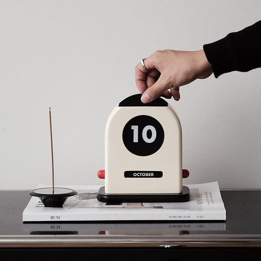 Momo - Vintage Lucky Draw Wooden Desktop Calendar-Furnishings- A Bit Sleepy | Homedecor Concept Store