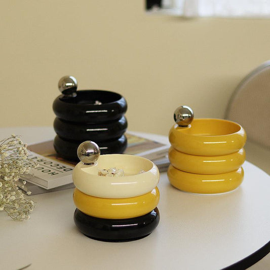 EP Home - Chunky Donut Rotating Jewelry Storage Box-Furnishings- A Bit Sleepy | Homedecor Concept Store