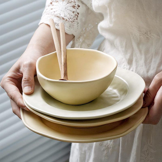 Irregular Matte Plate Set-Tableware- A Bit Sleepy | Homedecor Concept Store