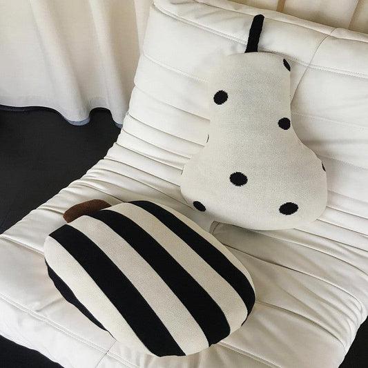 Momo - Pear Polka Dot Knitted Throw Pillow Series-Textiles- A Bit Sleepy | Homedecor Concept Store