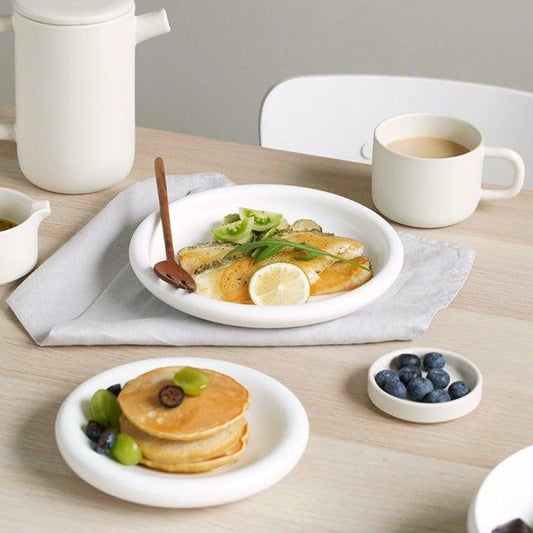 Momo - Plain White Revers Plate-Tableware- A Bit Sleepy | Homedecor Concept Store