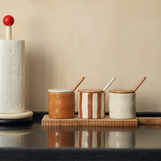 Momo - Puff Ceramic Kitchen Spice Jar-Kitchenware- A Bit Sleepy | Homedecor Concept Store