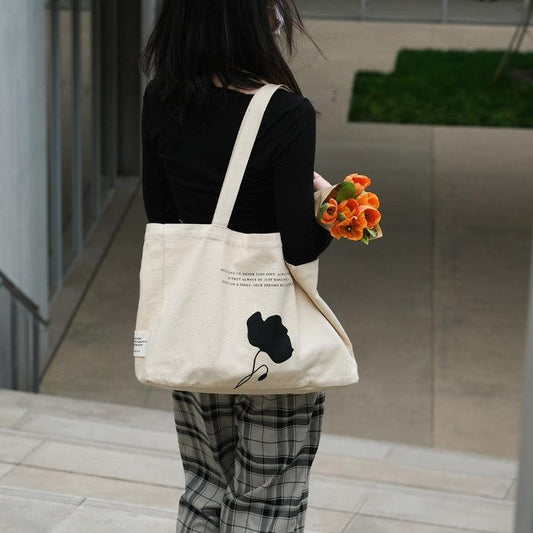 Momo - Spring Flower Canvas Tote Bag-Outdoor- A Bit Sleepy | Homedecor Concept Store
