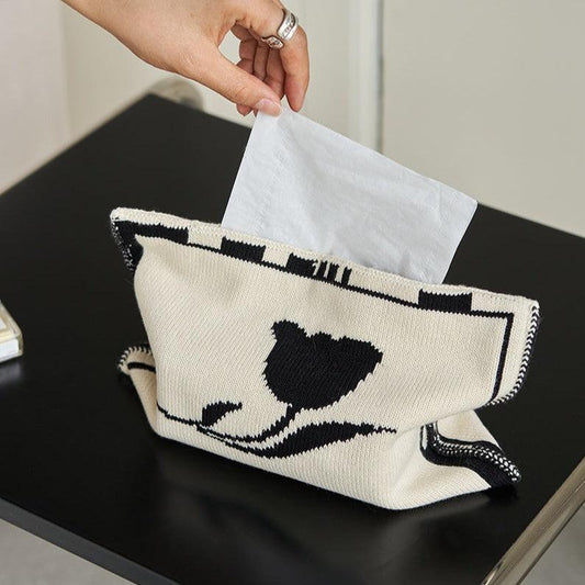 Momo - Tulip Knit Tissue Holder-Furnishings- A Bit Sleepy | Homedecor Concept Store