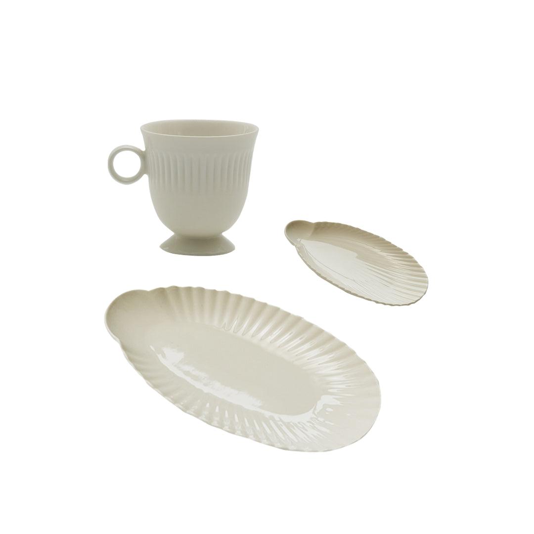 Momo - Venus Shell Retro Ceramic Coffee Cup & Plate-Tableware- A Bit Sleepy | Homedecor Concept Store