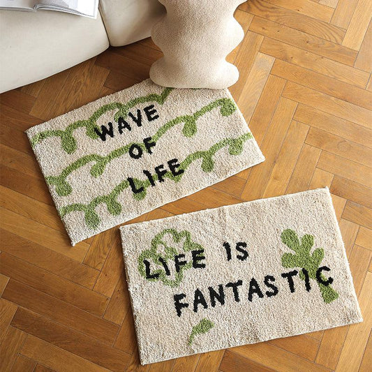 Momo - Wonderful Life Tufted Doormat-Floor rugs- A Bit Sleepy | Homedecor Concept Store