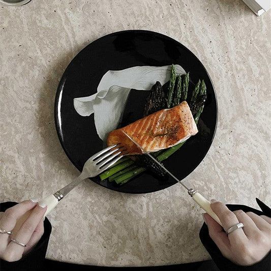 More - Calla Lily Ceramic Plate-Tableware- A Bit Sleepy | Homedecor Concept Store