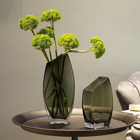 Tear of Lake Smoked Glass Vase-Furnishings- A Bit Sleepy | Homedecor Concept Store