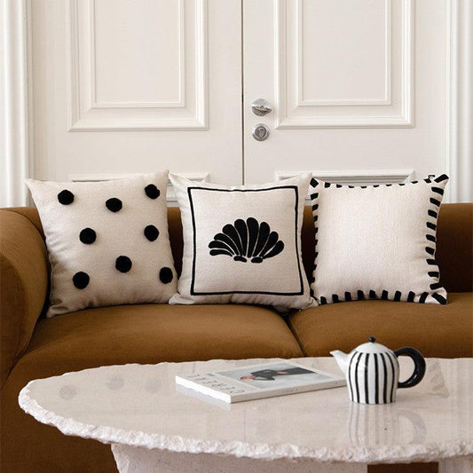 More - Mono Nordic Cream Cushion Throw Pillow Series-Furnishings- A Bit Sleepy | Homedecor Concept Store