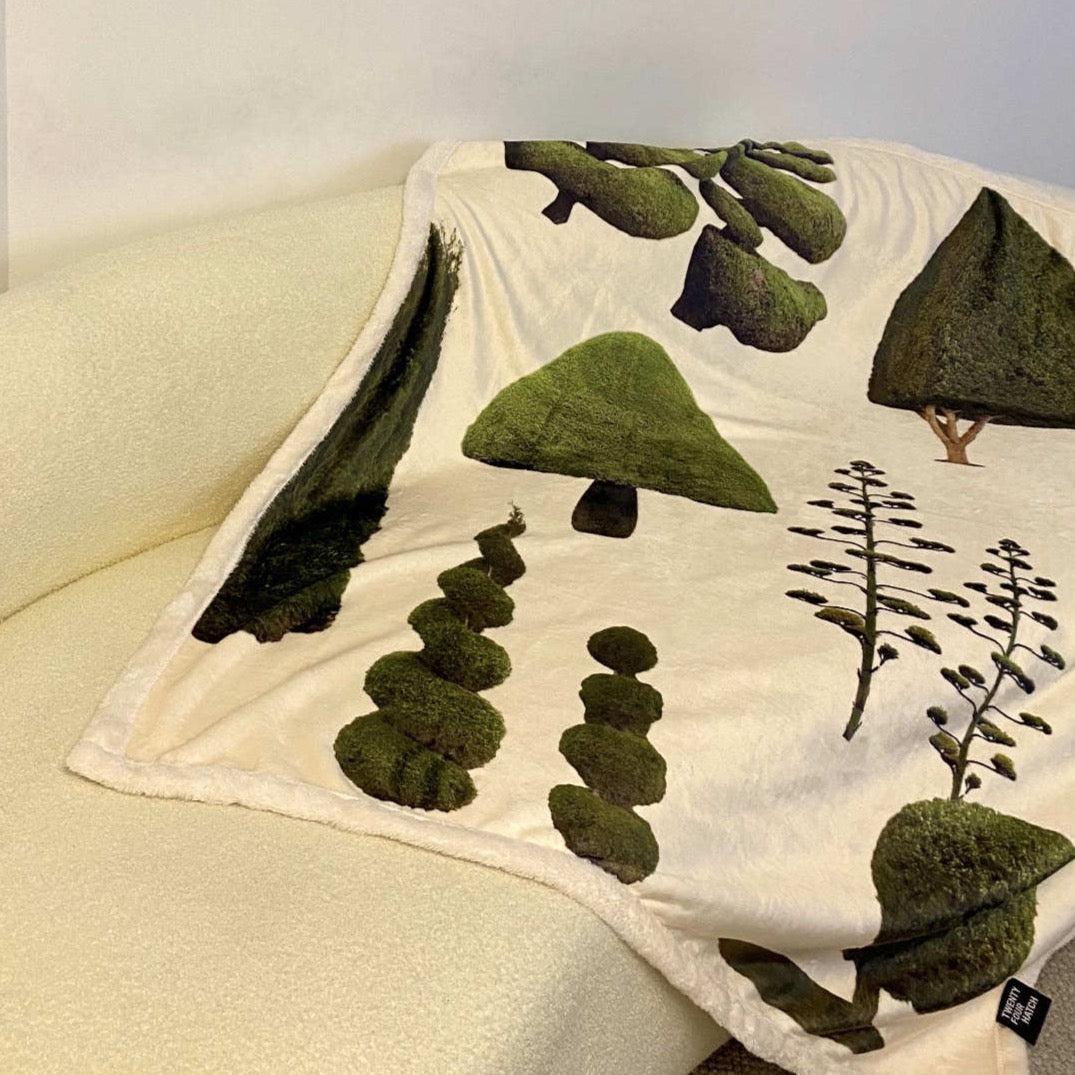 24 - Trees and Trees Flannel Blanket-Textiles- A Bit Sleepy | Homedecor Concept Store