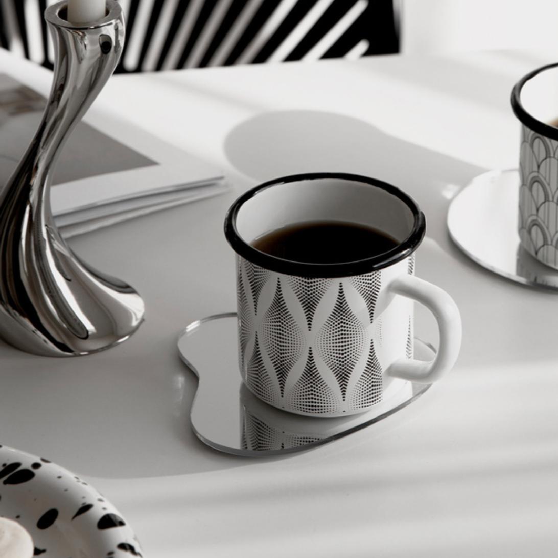 Asymmetric Reflective Coaster-Kitchenware- A Bit Sleepy | Homedecor Concept Store