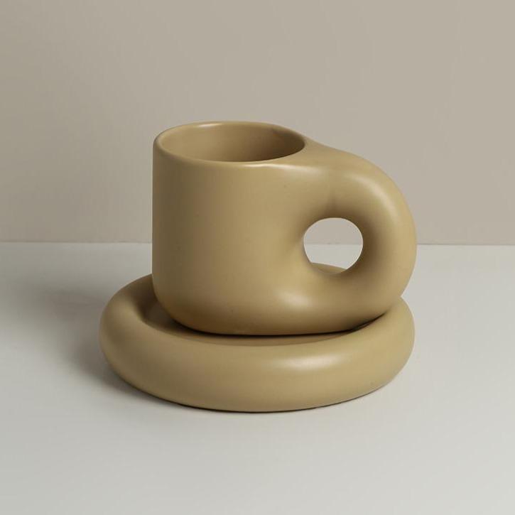 Cream Toffee Chunky Mug-Drinkware- A Bit Sleepy | Homedecor Concept Store
