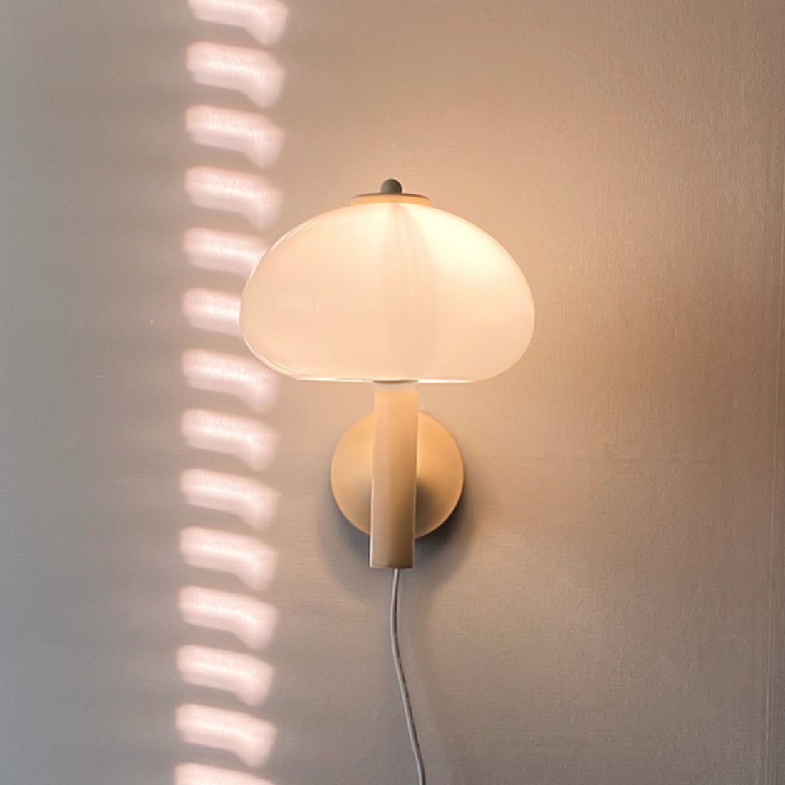 Creamy Mushroom Wall Lamp-Lighting- A Bit Sleepy | Homedecor Concept Store