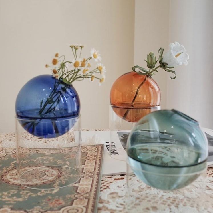 Crystal Ball Flower Art Vase-Furnishings- A Bit Sleepy | Homedecor Concept Store