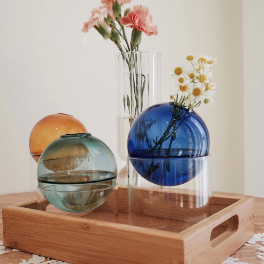 Crystal Ball Flower Art Vase-Furnishings- A Bit Sleepy | Homedecor Concept Store