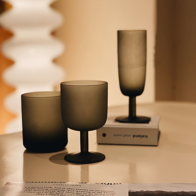 HMS - Ash Frosted Glassware-Drinkware- A Bit Sleepy | Homedecor Concept Store