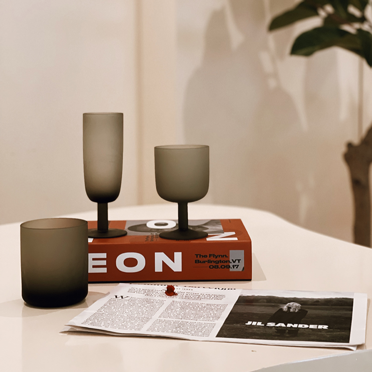 HMS - Ash Frosted Glassware-Drinkware- A Bit Sleepy | Homedecor Concept Store