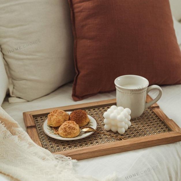 Hand-woven Rattan Serving Tray-Kitchenware- A Bit Sleepy | Homedecor Concept Store