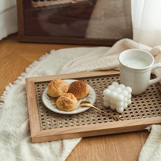 Hand-woven Rattan Serving Tray-Kitchenware- A Bit Sleepy | Homedecor Concept Store