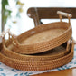 Hand-woven Rattan Serving Tray (with blotting papers)-Kitchenware- A Bit Sleepy | Homedecor Concept Store