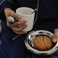 Modern Silver Handle Ceramic Mug-Drinkware- A Bit Sleepy | Homedecor Concept Store
