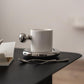 Modern Silver Handle Ceramic Mug-Drinkware- A Bit Sleepy | Homedecor Concept Store