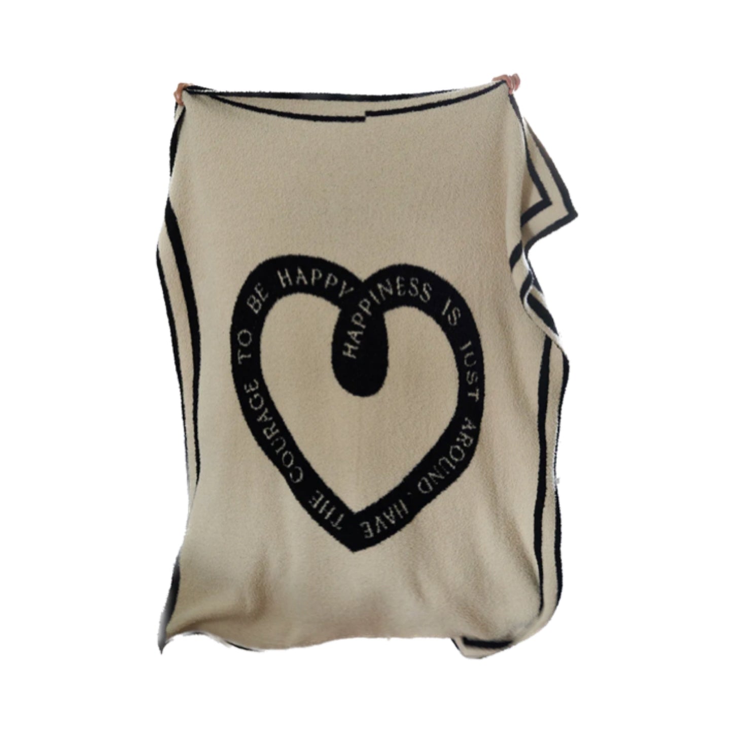 Momo - Big Heart Black and White Fleece Blanket-Textiles- A Bit Sleepy | Homedecor Concept Store