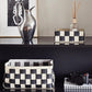 Momo - Checker Woven Leather Storage Basket-Furnishings- A Bit Sleepy | Homedecor Concept Store