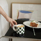 Momo - Checkerboard Ceramic Mug-Drinkware- A Bit Sleepy | Homedecor Concept Store