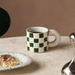 Momo - Checkerboard Ceramic Mug-Drinkware- A Bit Sleepy | Homedecor Concept Store