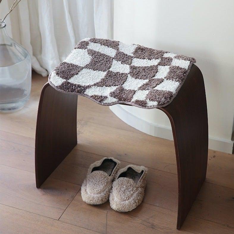 Momo - Checkerboard Seat Cushion-Textiles- A Bit Sleepy | Homedecor Concept Store