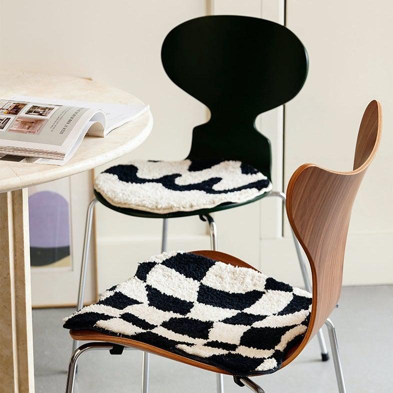 Momo - Checkerboard Seat Cushion-Textiles- A Bit Sleepy | Homedecor Concept Store