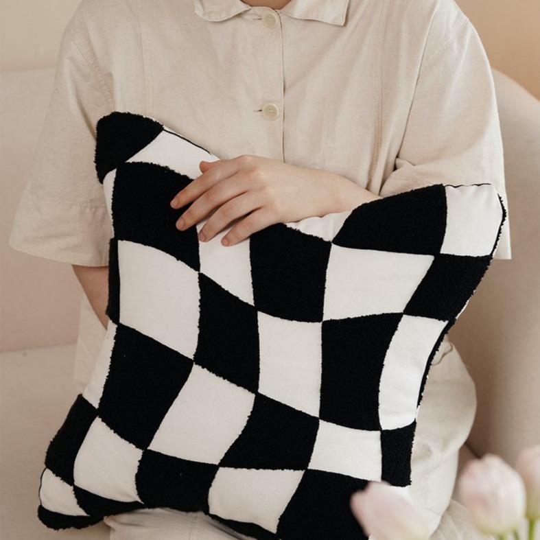 Momo - Checkered Cushion Series-Furnishings- A Bit Sleepy | Homedecor Concept Store