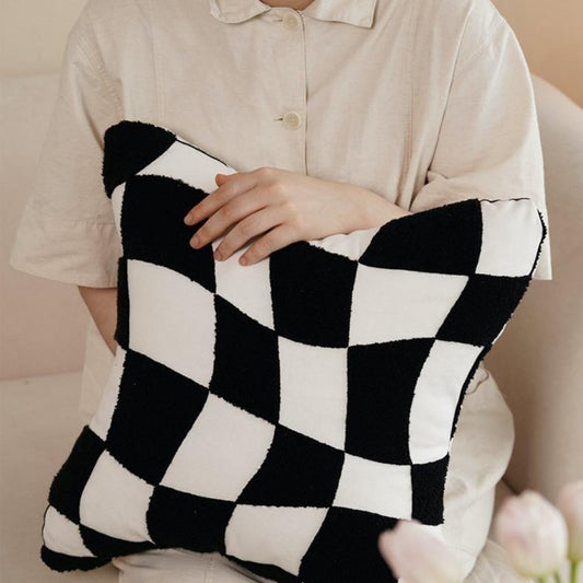 Momo - Checkered Cushion Series-Furnishings- A Bit Sleepy | Homedecor Concept Store