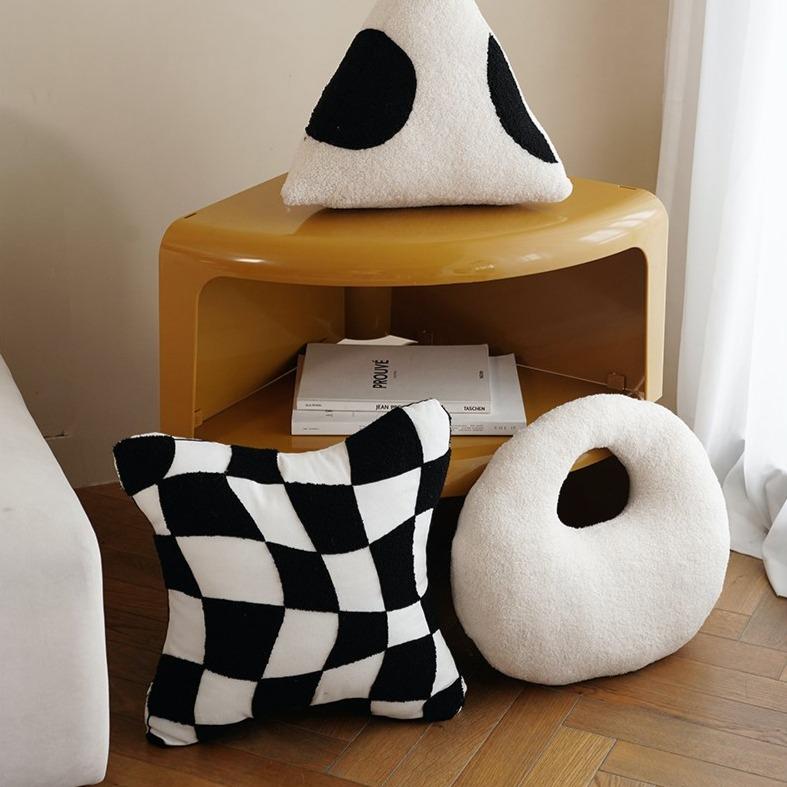 Momo - Checkered Cushion Series-Furnishings- A Bit Sleepy | Homedecor Concept Store