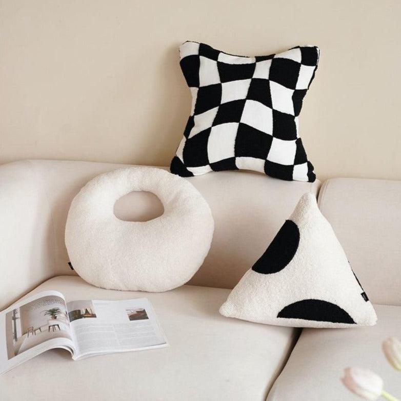 Momo - Checkered Cushion Series-Furnishings- A Bit Sleepy | Homedecor Concept Store