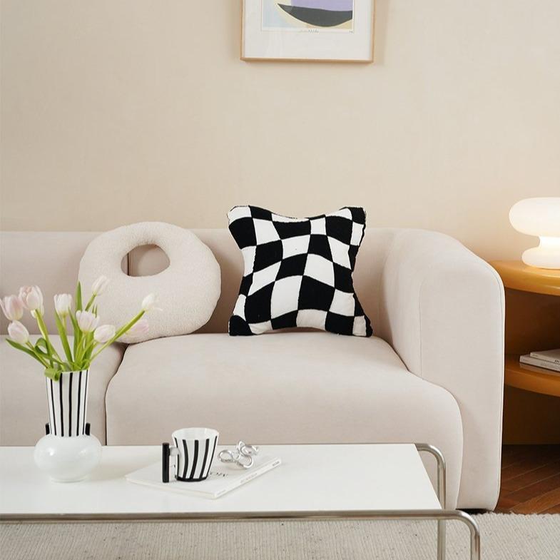 Momo - Checkered Cushion Series-Furnishings- A Bit Sleepy | Homedecor Concept Store