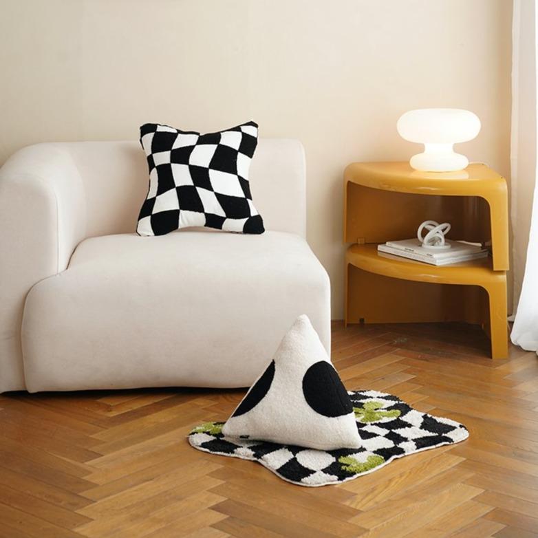 Momo - Checkered Cushion Series-Furnishings- A Bit Sleepy | Homedecor Concept Store