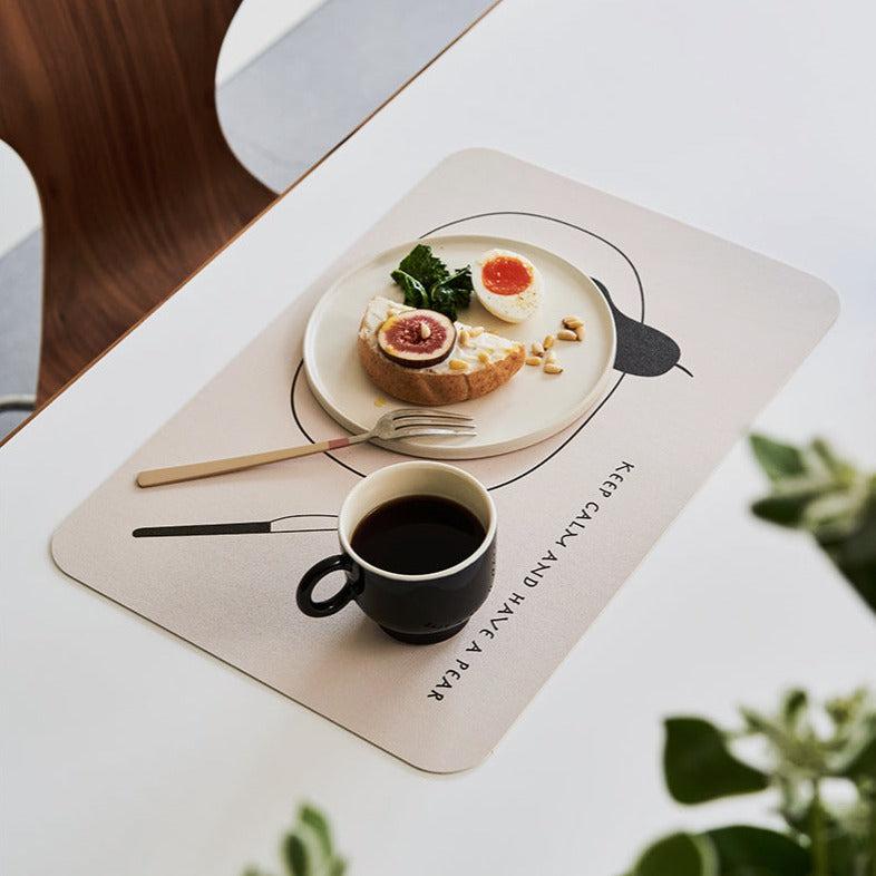 Momo - Coffee and Pear Waterproof Table Mat-Kitchenware- A Bit Sleepy | Homedecor Concept Store