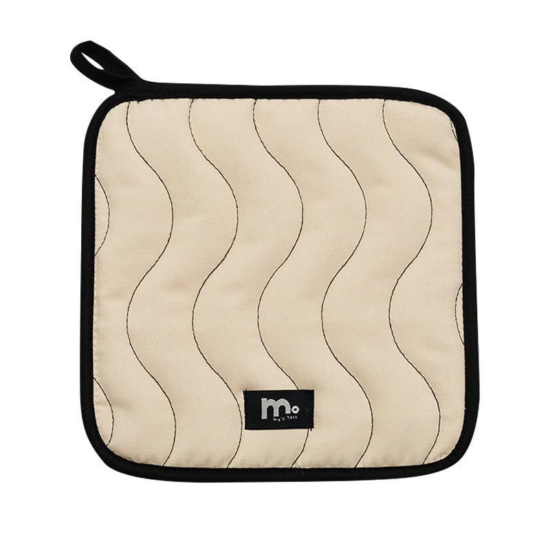 Momo - Cream White Ins Cotton Canvas Quilted Potholder-Kitchenware- A Bit Sleepy | Homedecor Concept Store