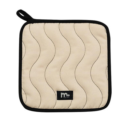Momo - Cream White Ins Cotton Canvas Quilted Potholder-Kitchenware- A Bit Sleepy | Homedecor Concept Store