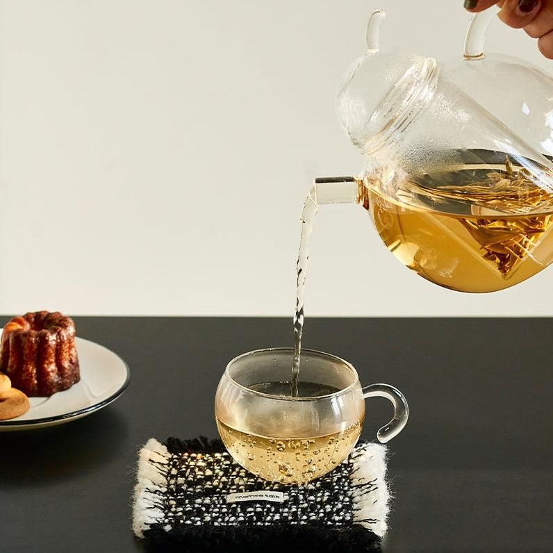 Momo - Fat Pear Round Glass Teapot Set-Drinkware- A Bit Sleepy | Homedecor Concept Store