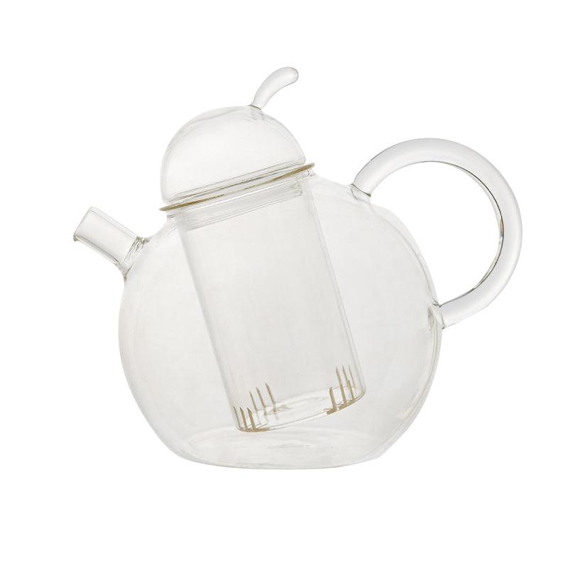 Momo - Fat Pear Round Glass Teapot Set-Drinkware- A Bit Sleepy | Homedecor Concept Store