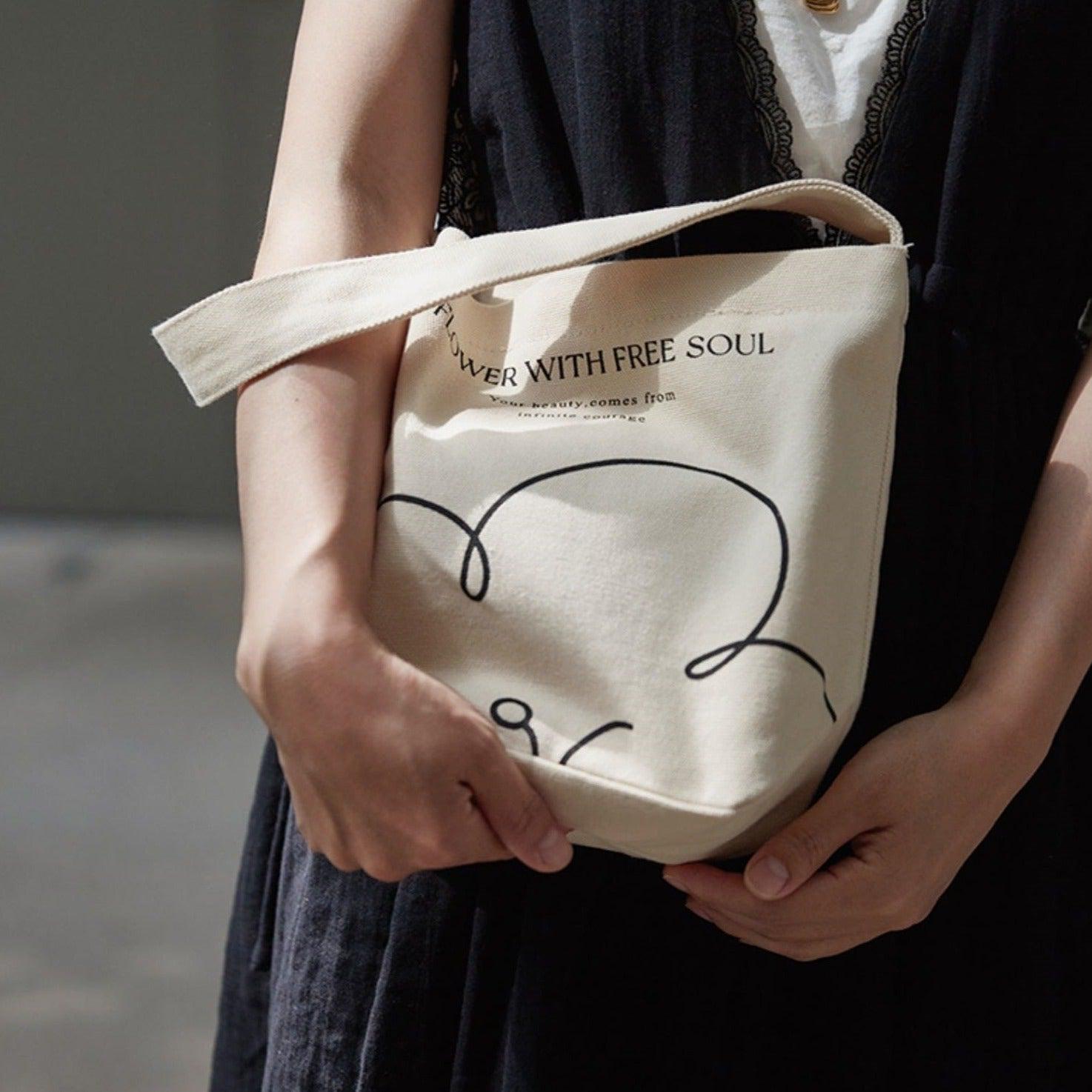 Momo - Flower Soul Canvas Tote Bag-Outdoor- A Bit Sleepy | Homedecor Concept Store