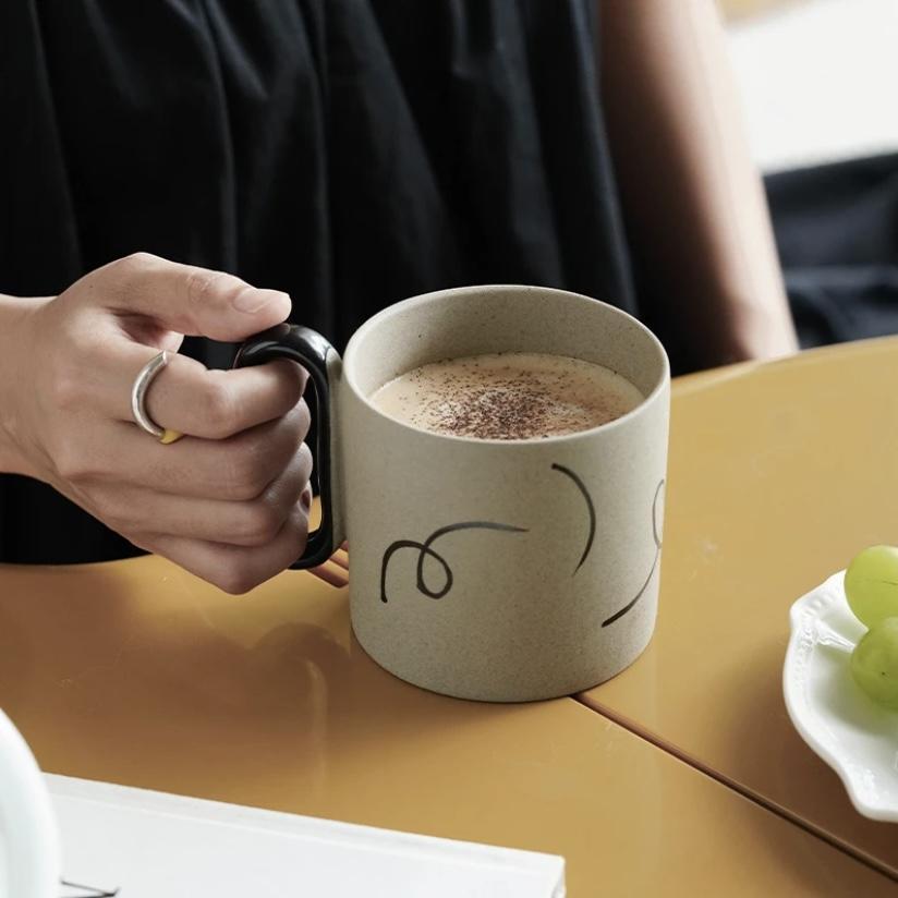 Momo - Geometry Sandy Mug-Drinkware- A Bit Sleepy | Homedecor Concept Store