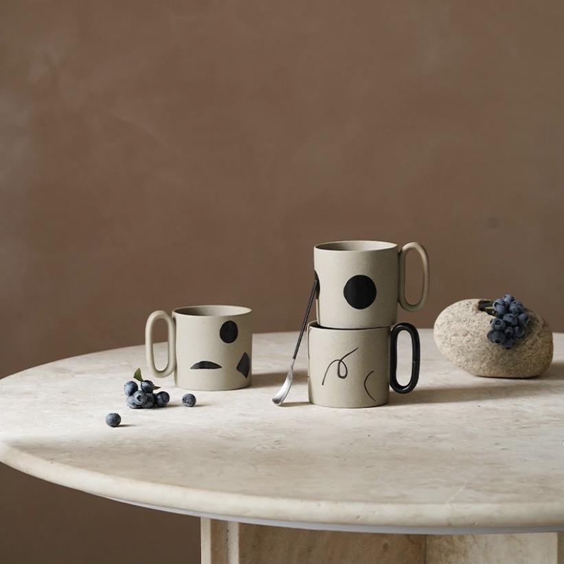 Momo - Geometry Sandy Mug-Drinkware- A Bit Sleepy | Homedecor Concept Store