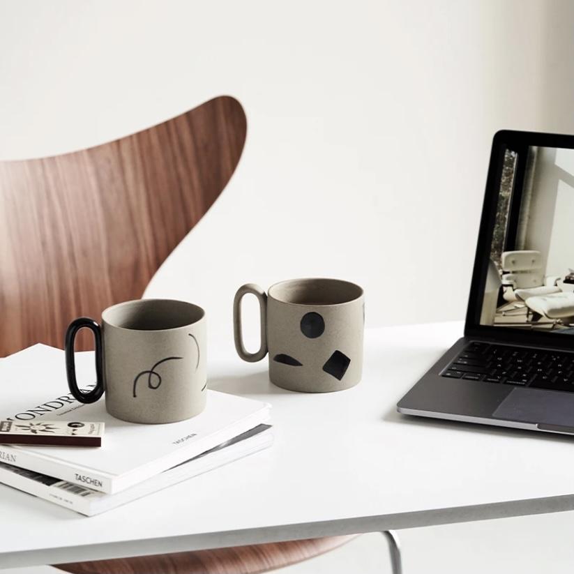 Momo - Geometry Sandy Mug-Drinkware- A Bit Sleepy | Homedecor Concept Store