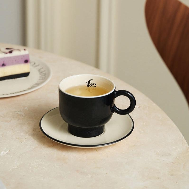 Momo - Lily of the Valley Coffee Cup Saucer Set-Drinkware- A Bit Sleepy | Homedecor Concept Store