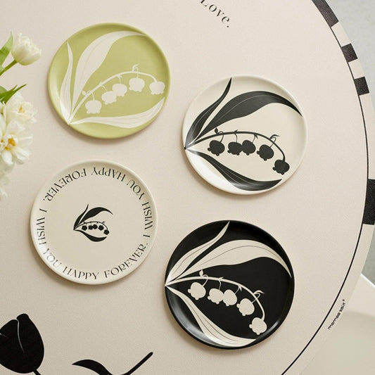 Momo - Lily of the Valley Plate-Tableware- A Bit Sleepy | Homedecor Concept Store